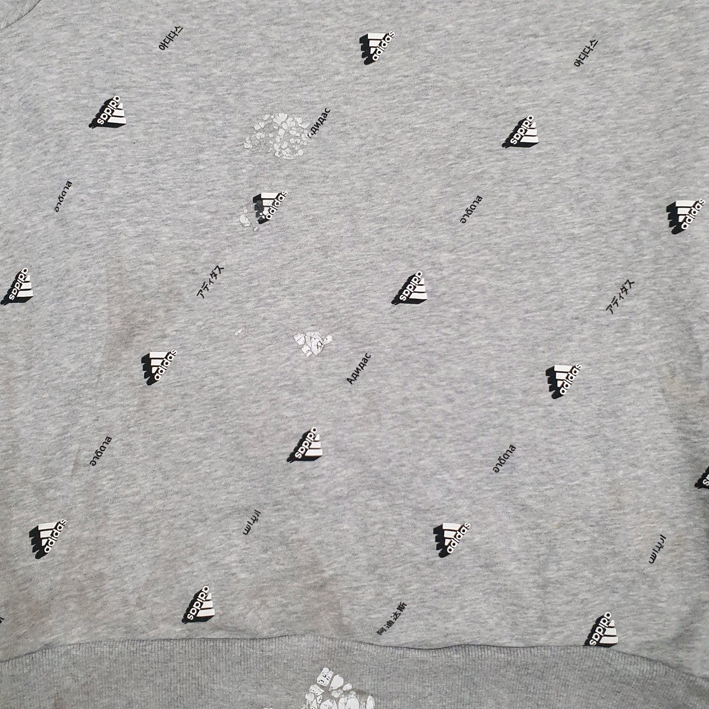 Mens Grey Adidas  Crewneck Jumper