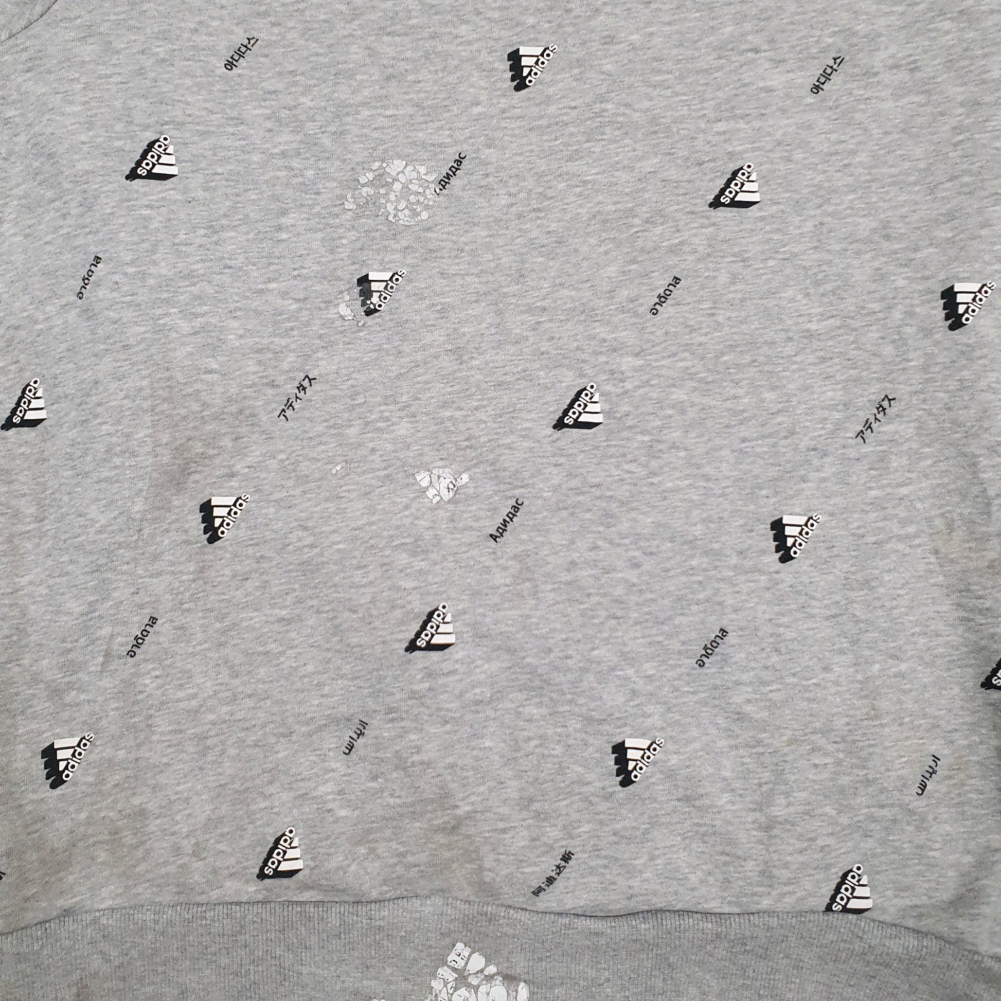 Mens Grey Adidas  Crewneck Jumper