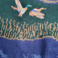 Mens Green Oscar De La Renta Vintage 90s Ducks Crewneck Jumper