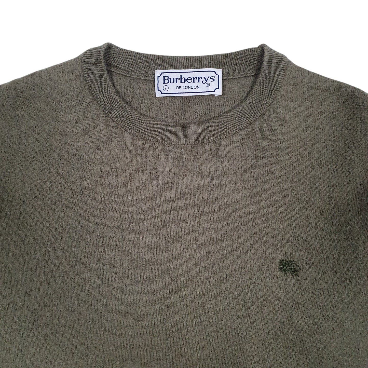 Mens Green Burberry Vintage 90s Crewneck Jumper