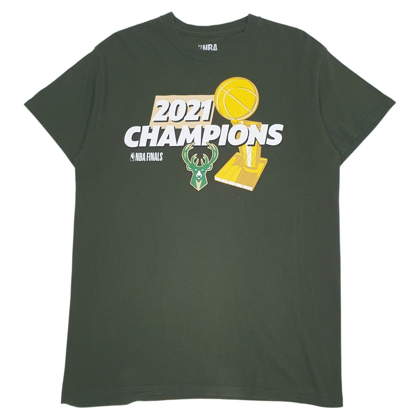 Mens Green NBA Milwaukee Bucks Short Sleeve T Shirt