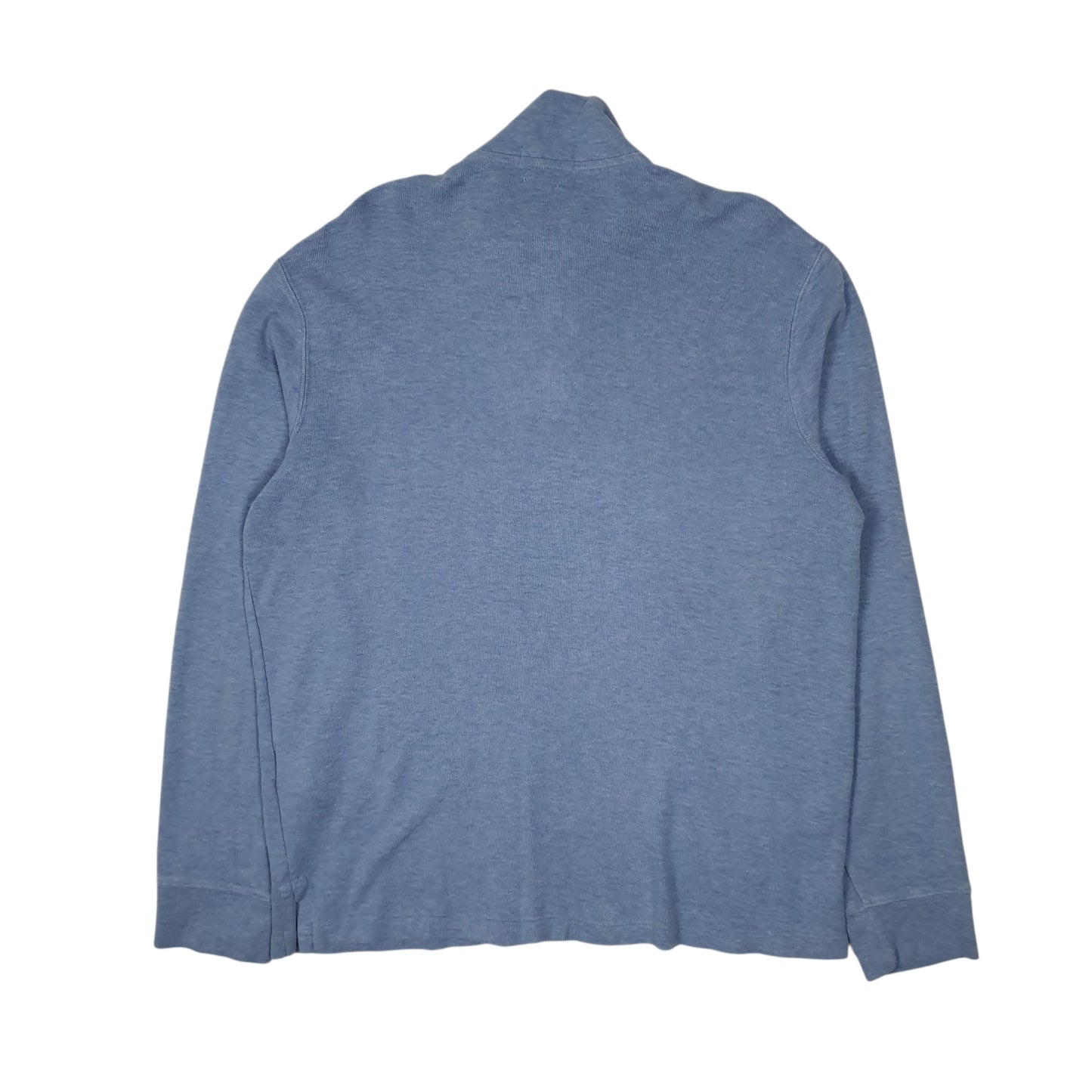 Mens Blue Polo Ralph Lauren Estate Rib Quarter Zip Jumper