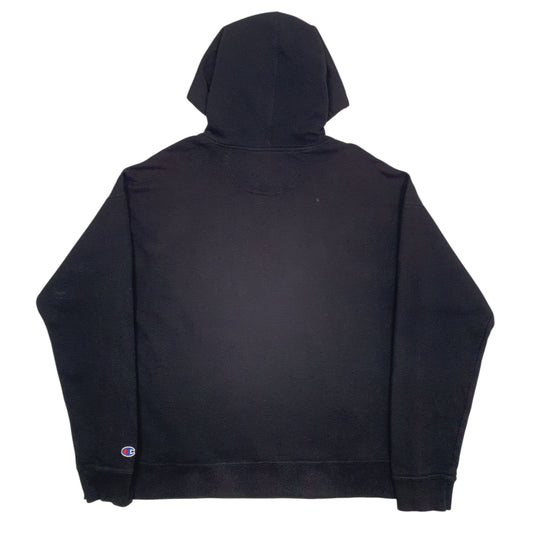 Womens Black Champion Spellout Hoodie Jumper