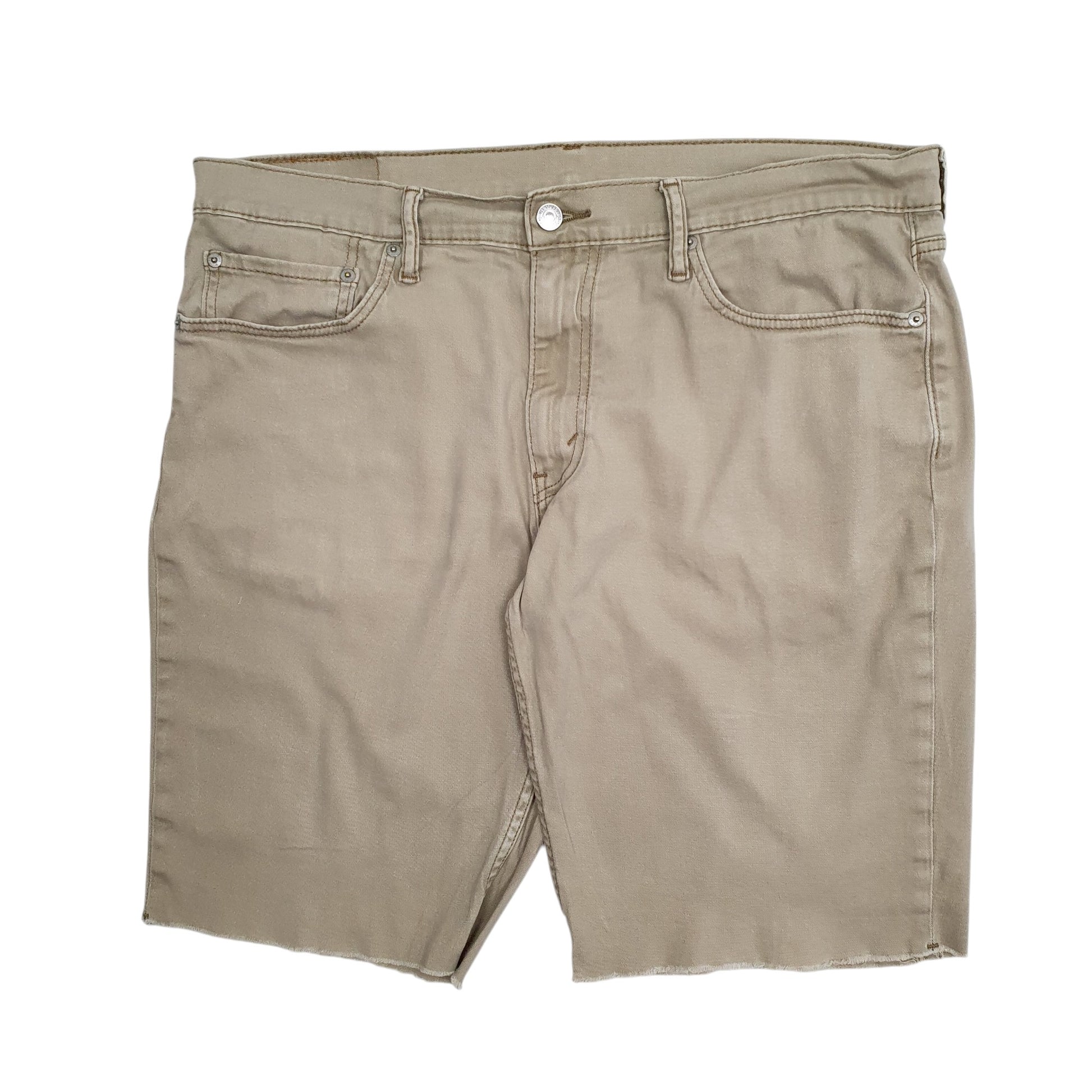 Mens Beige Levis 511 Cut Off Stretch Chino Shorts