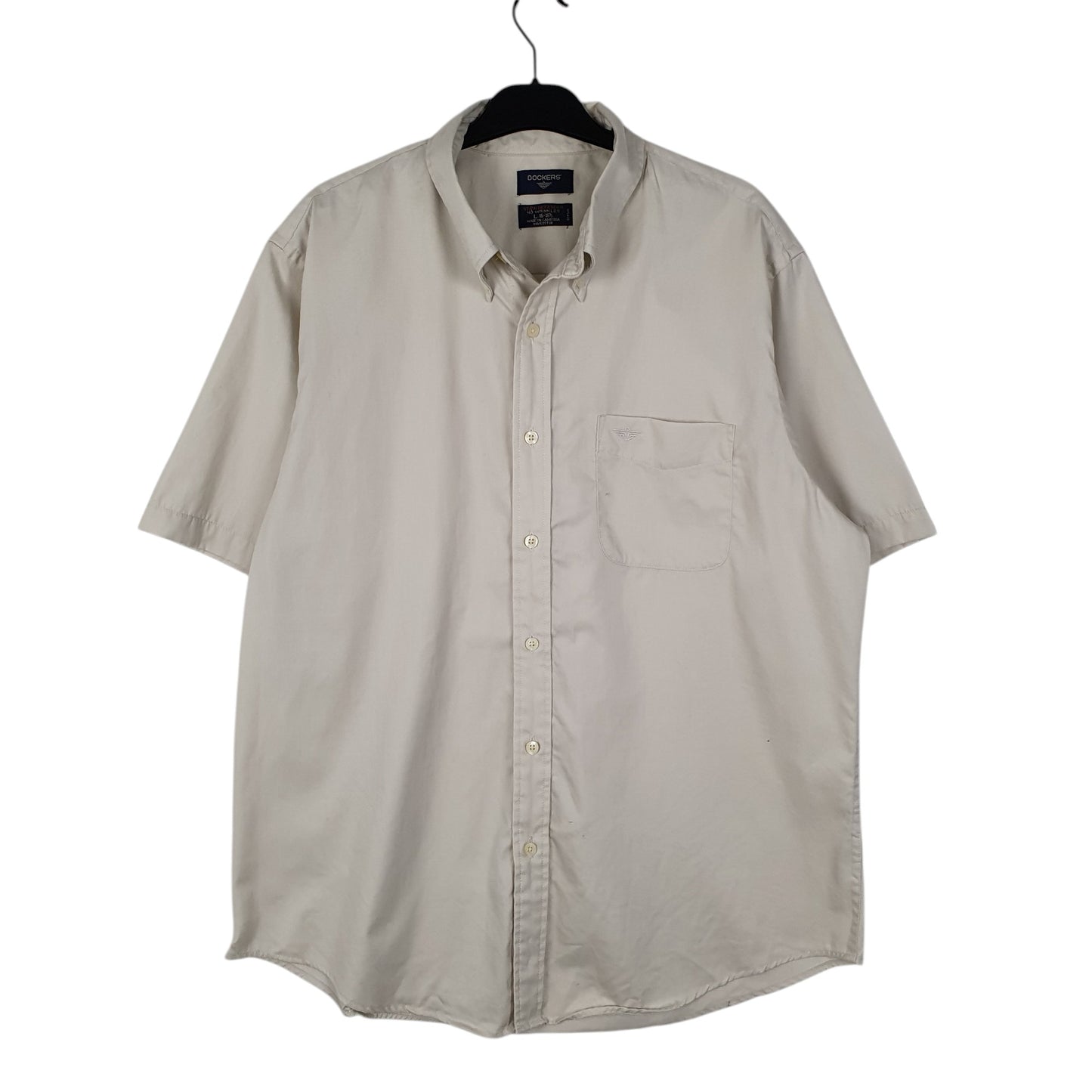 Mens Cream Dockers  Short Sleeve Shirt