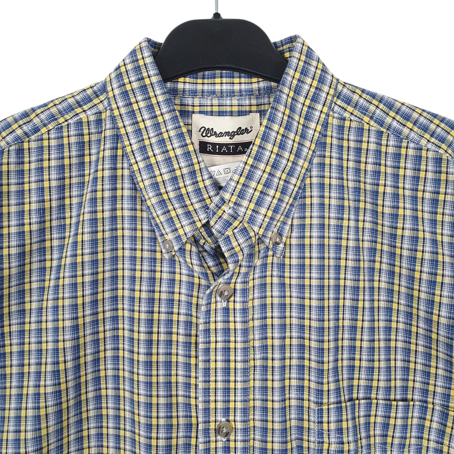 Mens Blue Wrangler Riata  Shirt