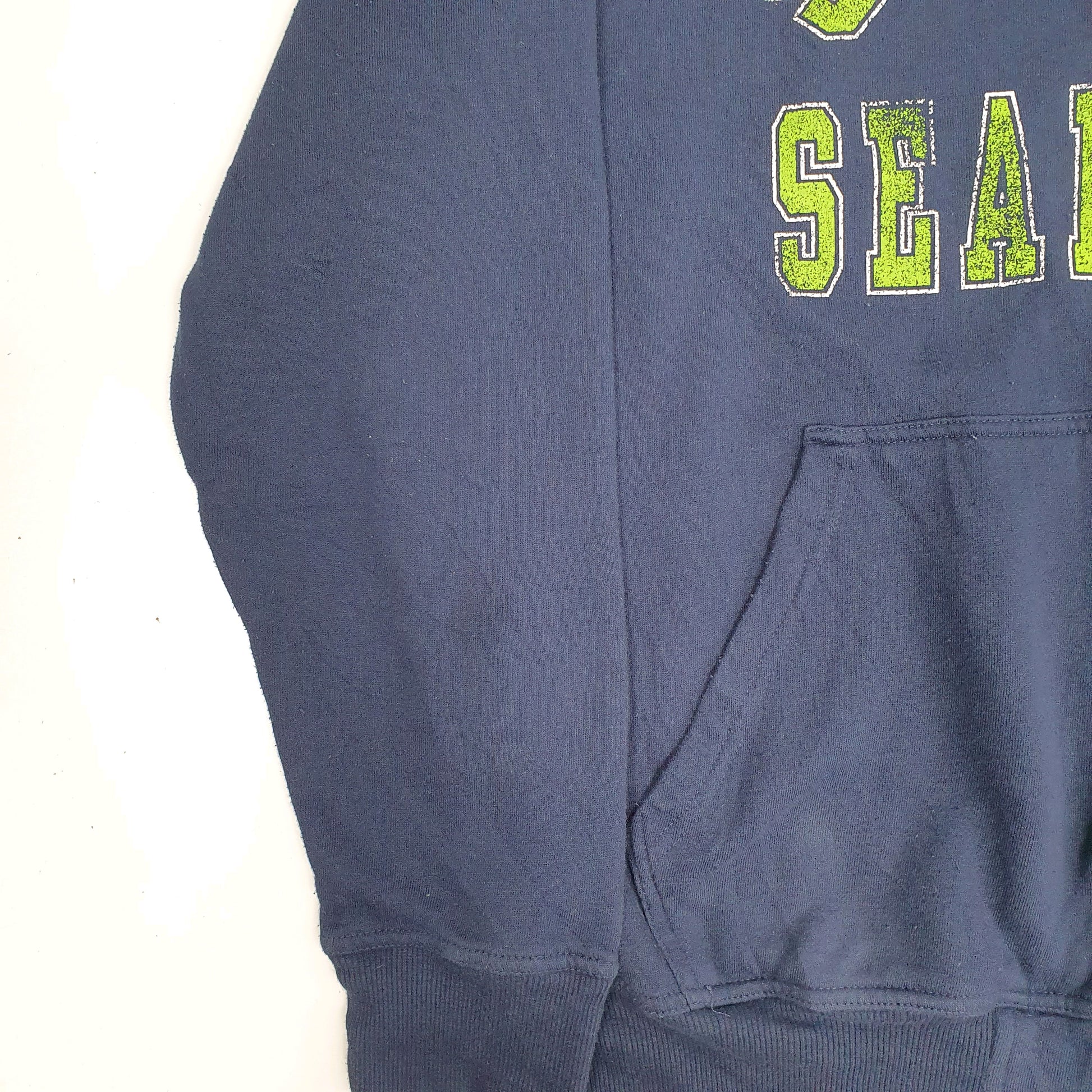 Mens Navy NFL Seattle Seahawks Hoodie Full Zip Jumper
