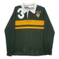 Mens Green Superdry Rugby Long Sleeve Polo Shirt