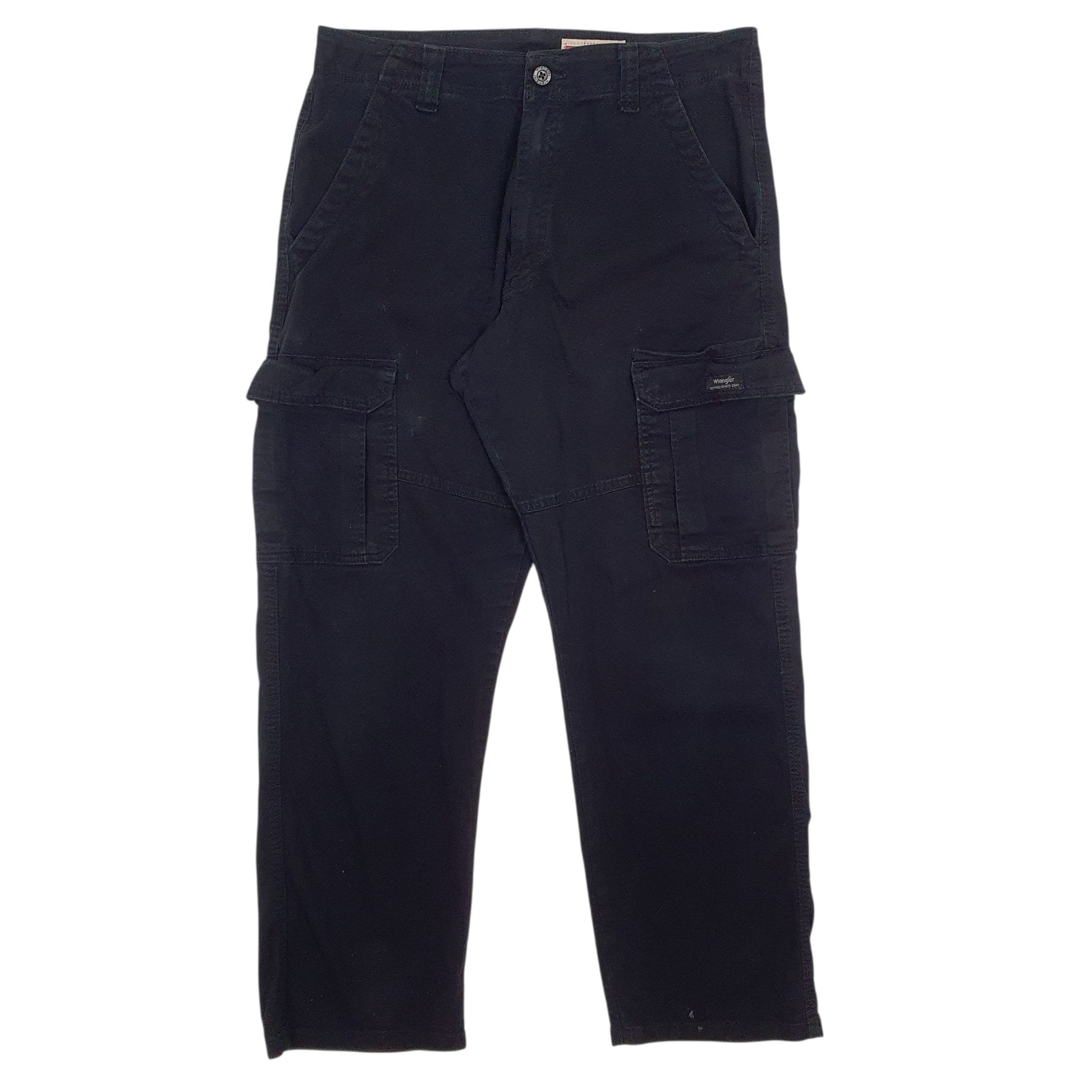 Mens Black Wrangler  Cargo Trousers