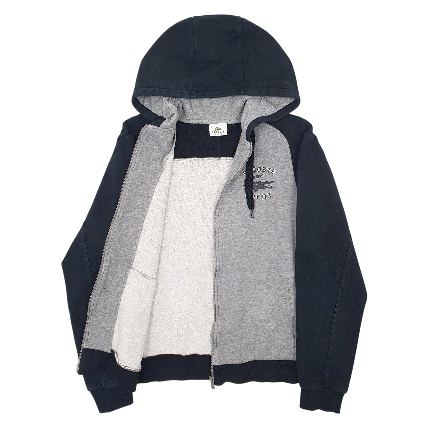 Womens Grey Lacoste Sport Full Zip Jumper