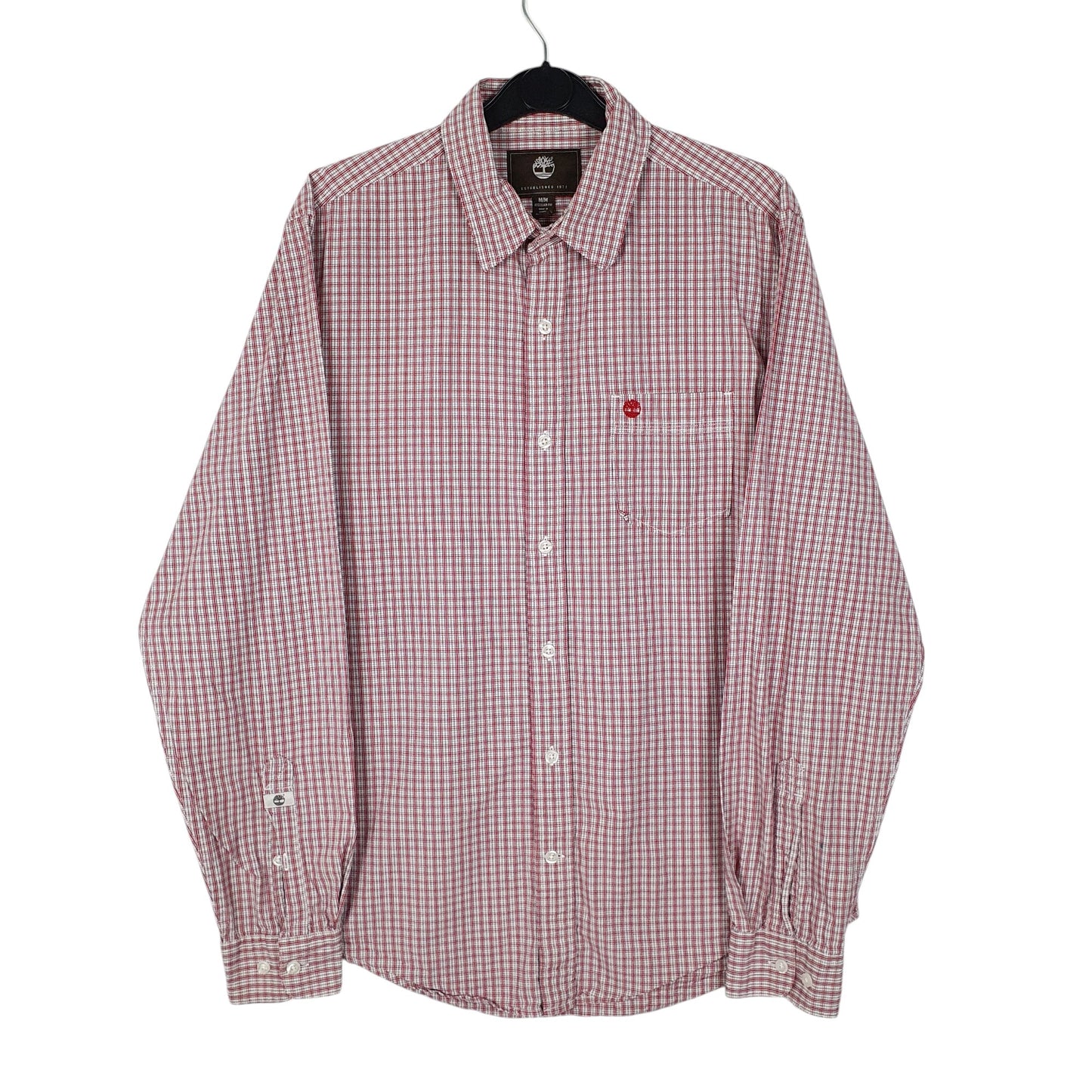 Mens Red Timberland  Long Sleeve Shirt