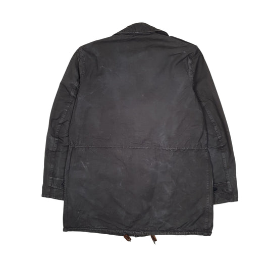 Mens Grey Seyntex Dutch Civil Defense Vintage 1960s Military  Coat