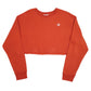 Mens Orange Champion Crop Top Reverse Weave Crewneck Jumper
