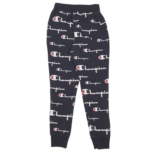 Womens Black Champion Reverse Weave  Trousers