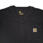 Mens Grey Carhartt Henley  T Shirt