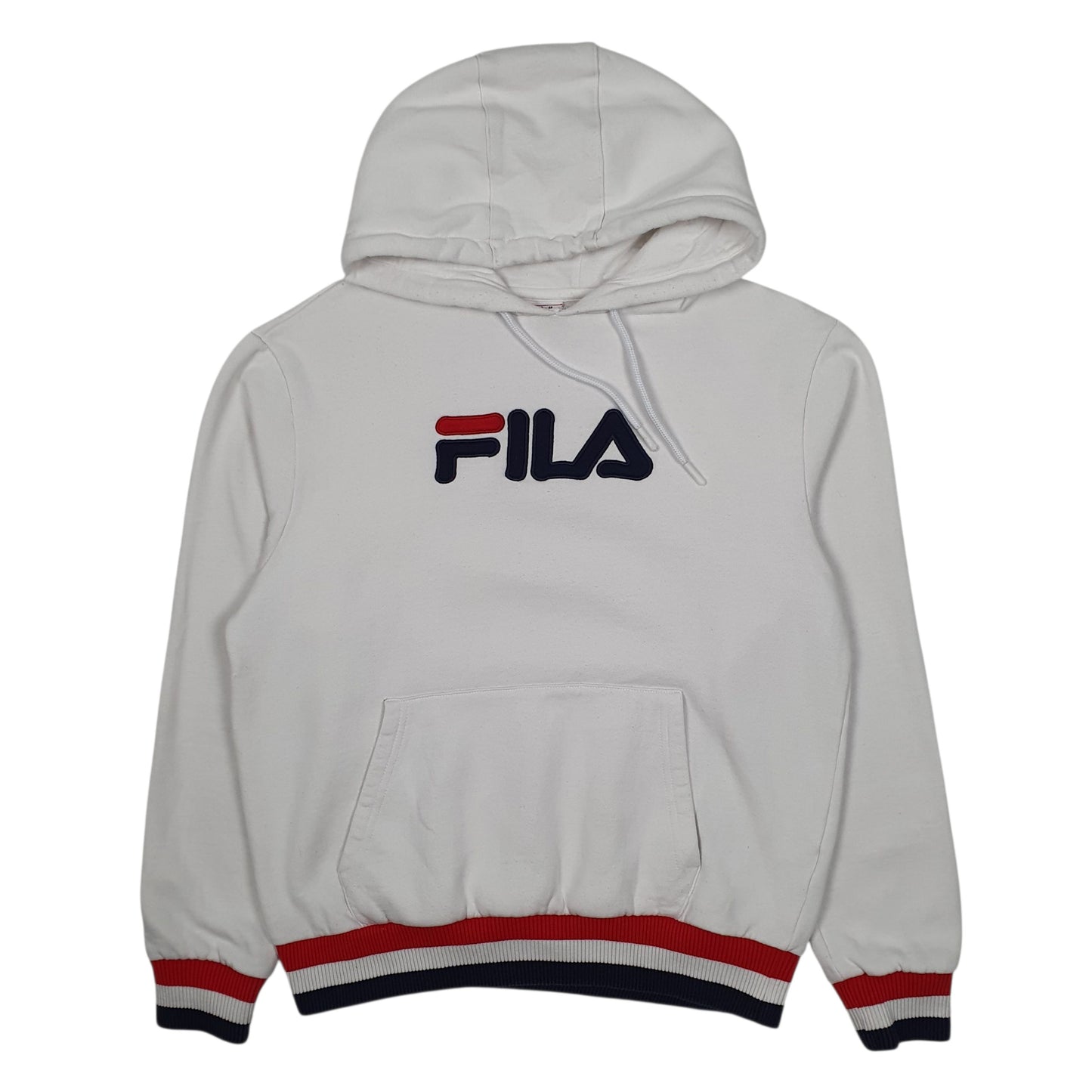 Mens White Fila  Hoodie Jumper