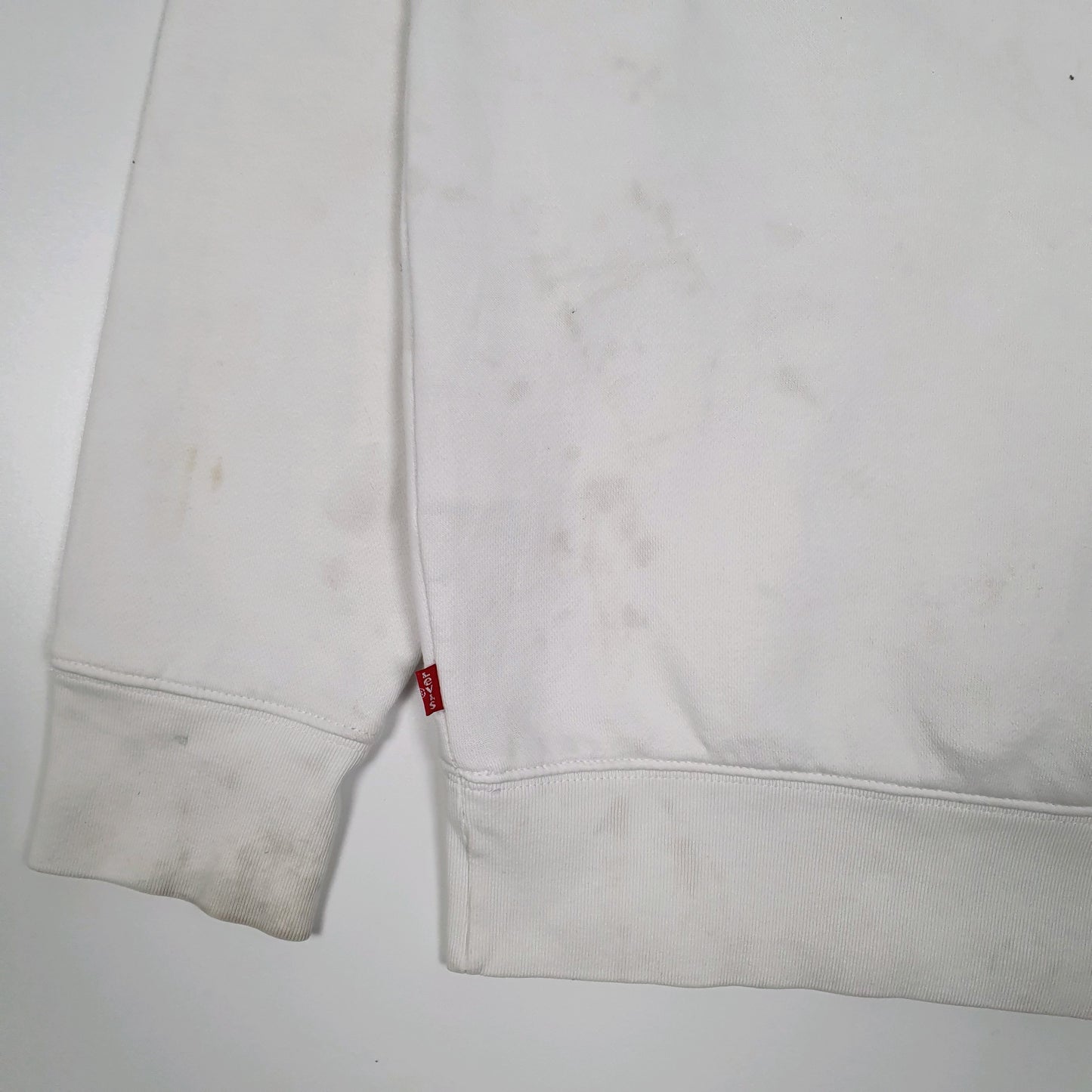 Mens White Levis  Hoodie Jumper