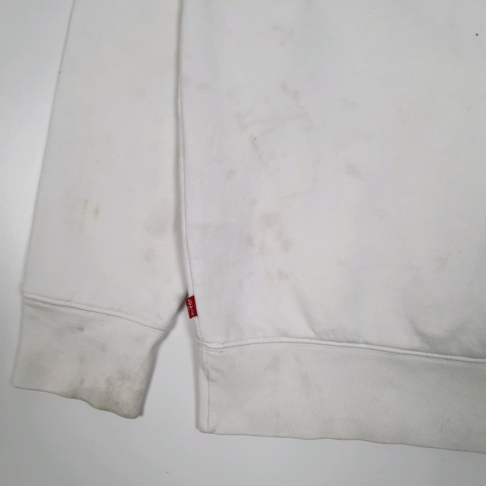 Mens White Levis  Hoodie Jumper