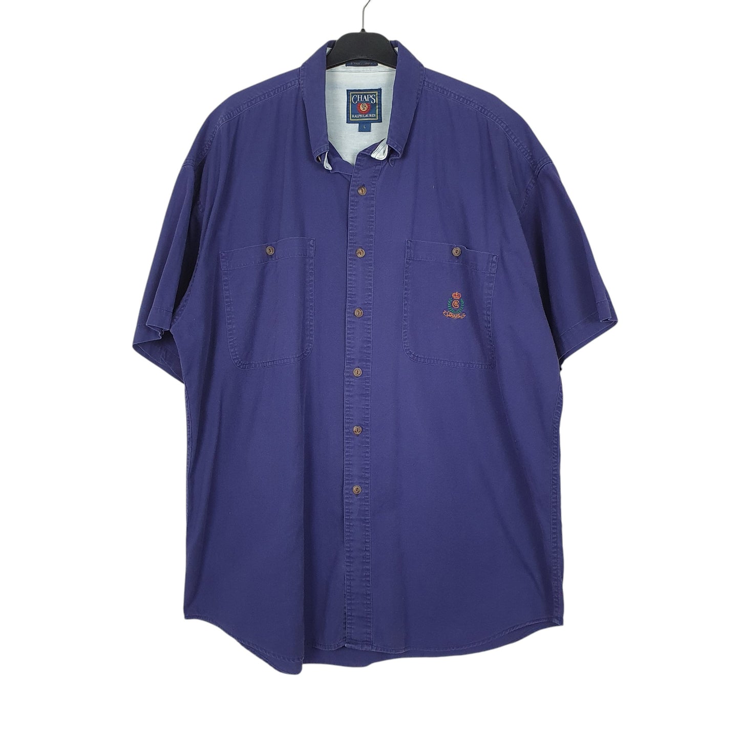 Mens Navy Ralph Lauren Vintage 90s Short Sleeve Shirt