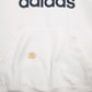 Mens White Adidas Spellout Hoodie Jumper