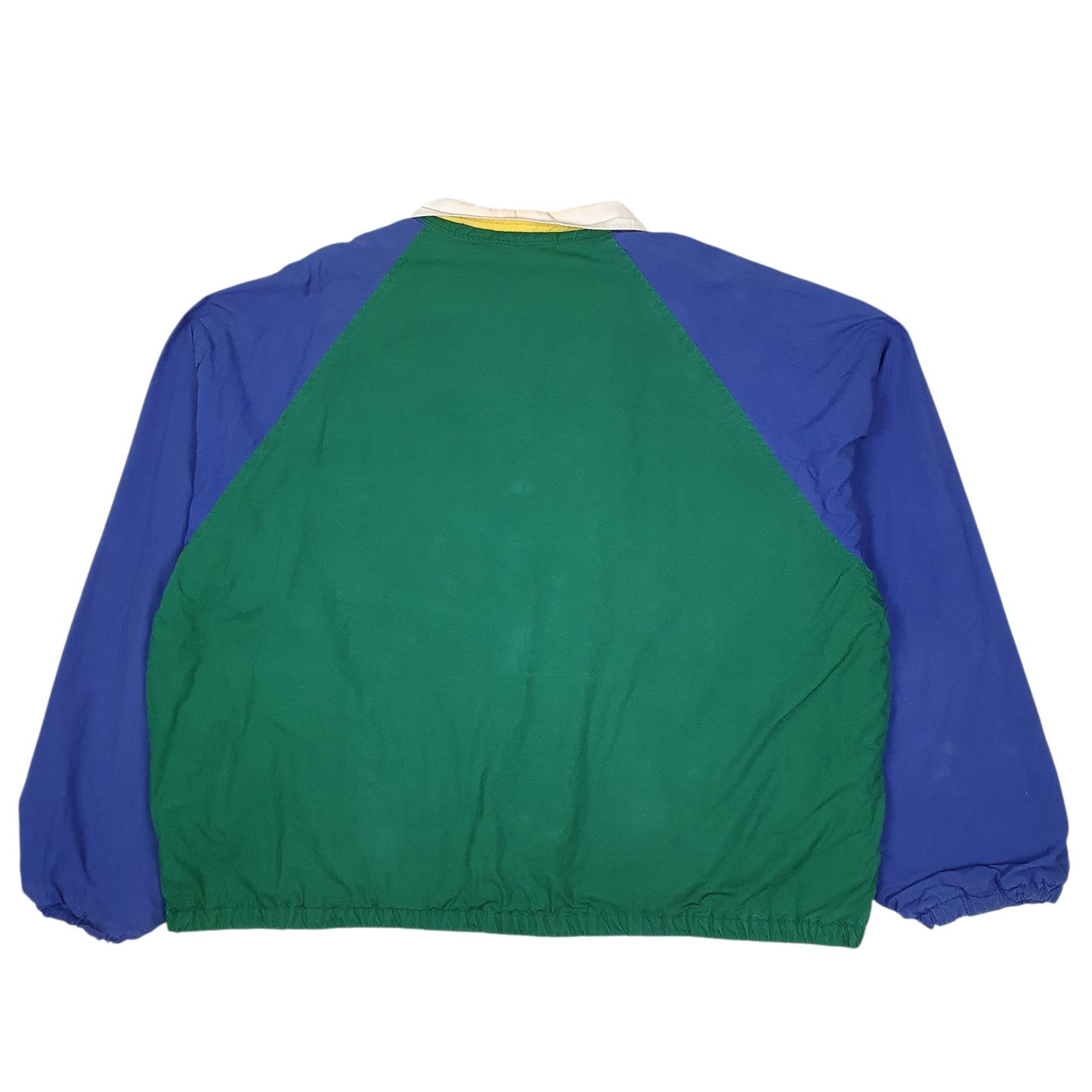 Mens Green Polo Ralph Lauren Vintage 90s Fleece Lined Bomber Crewneck Coat