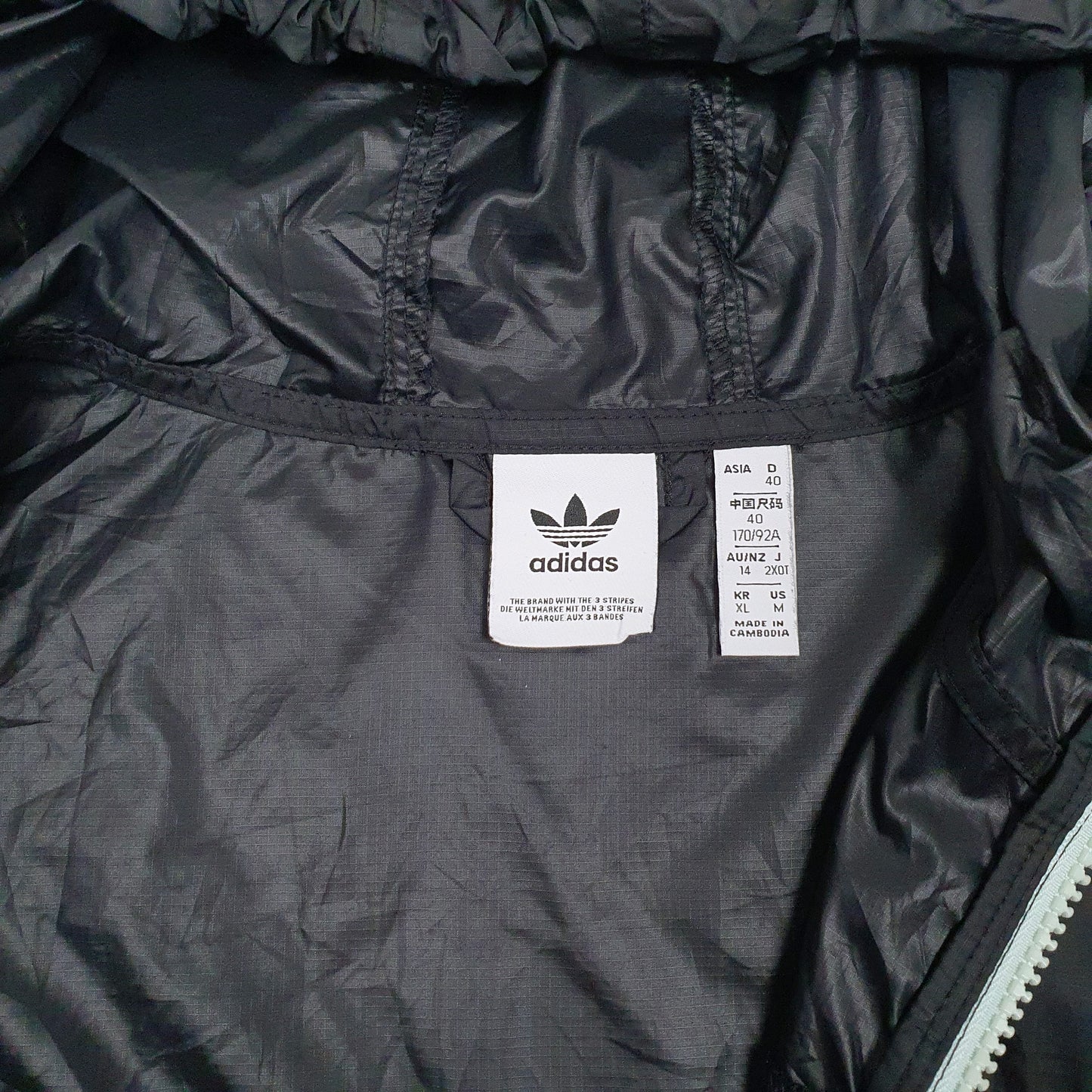 Womens Black Adidas  Quarter Zip Coat