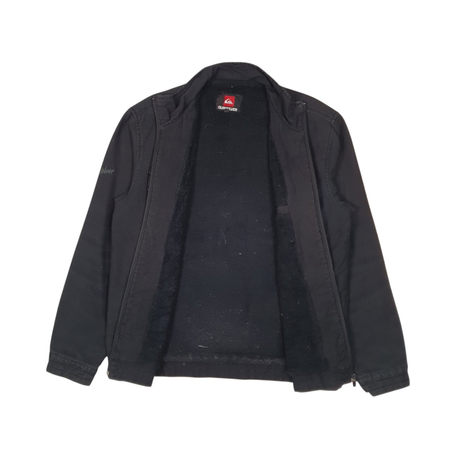 Mens Black Quiksilver Surfing Bomber Canvas Chore  Coat