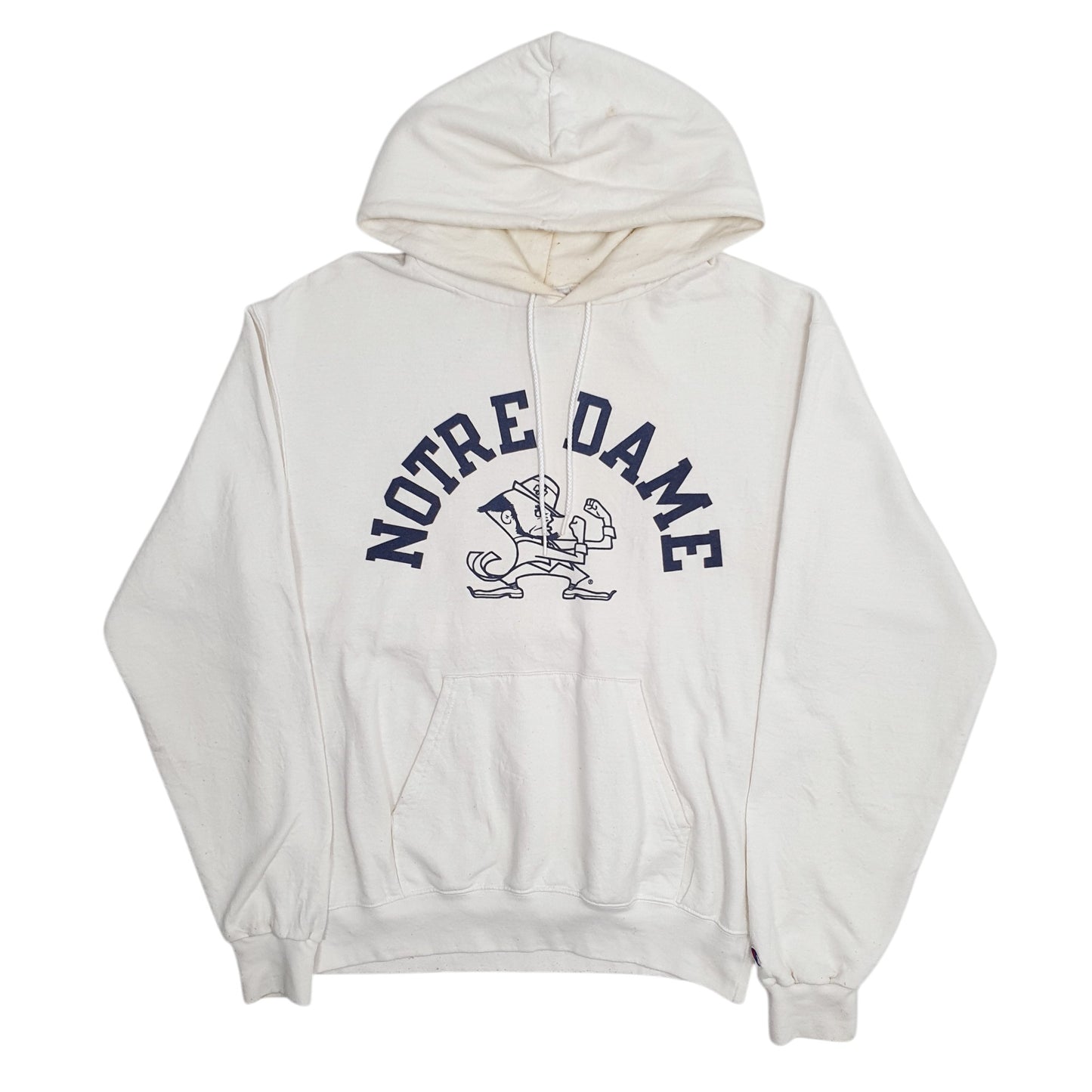 Mens White Champion Notre Dame Hoodie Jumper