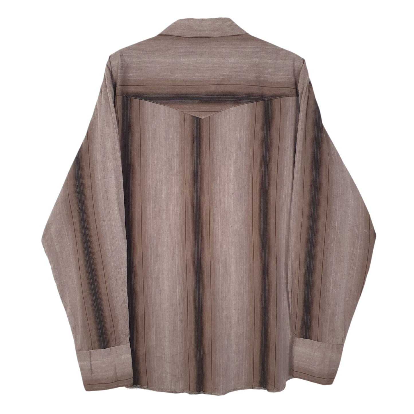 Mens Brown Wrangler Pearl Snap Western  Shirt