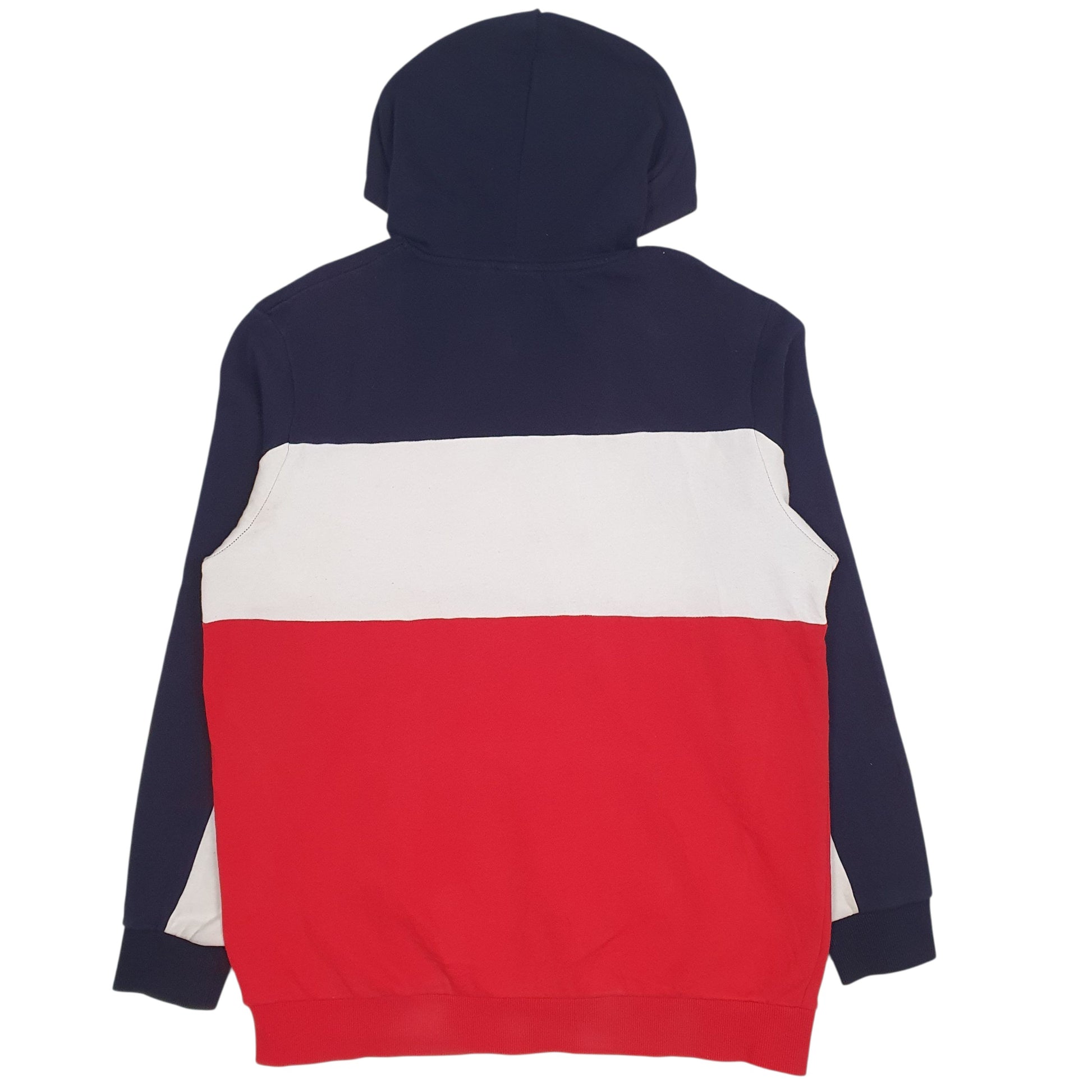 Mens Red Fila Spellout Hoodie Jumper