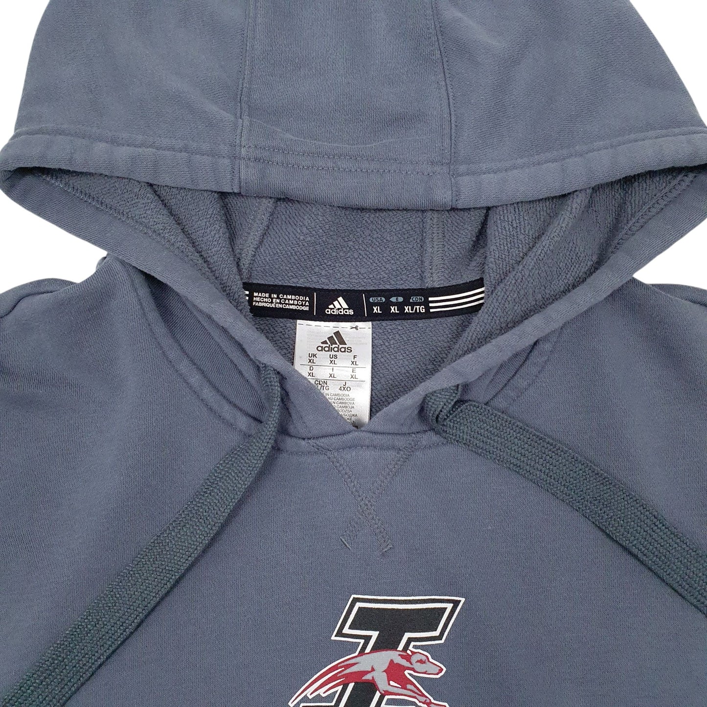 Mens Blue Adidas Basketball Hoodie Jumper