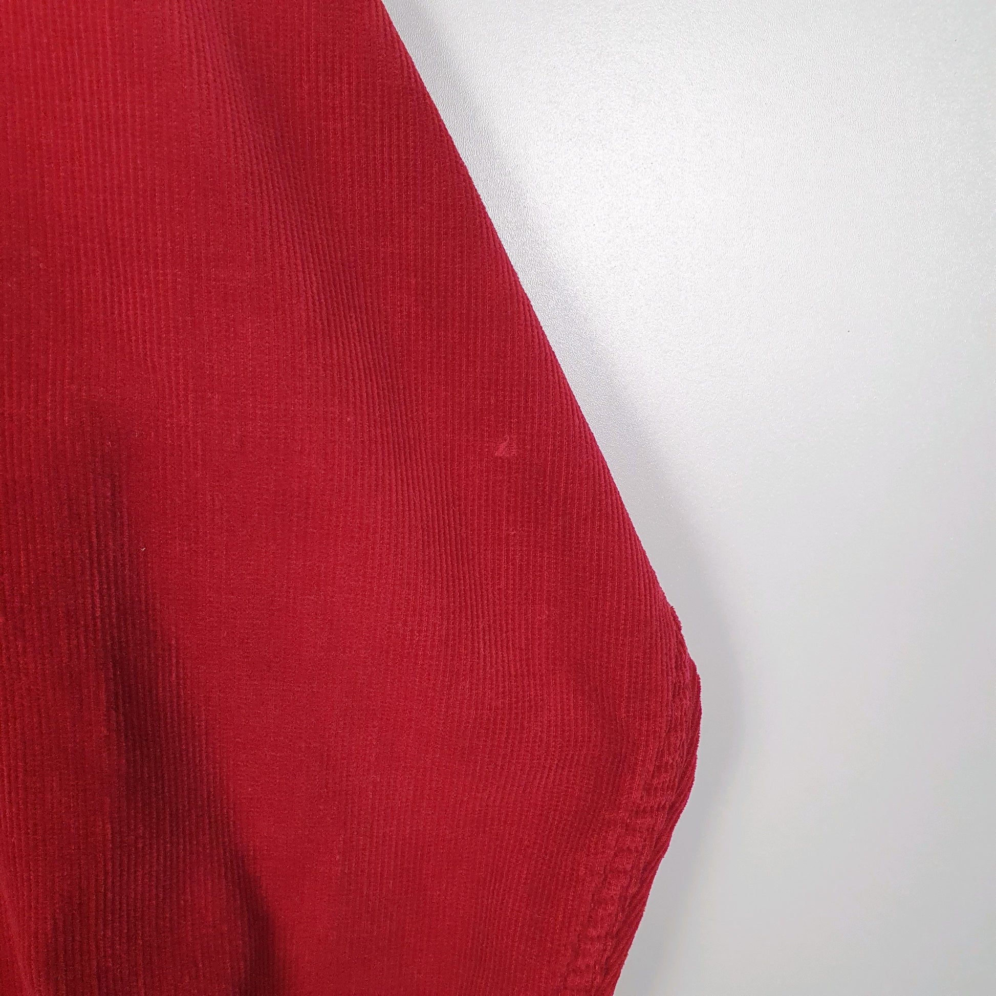 Mens Red Eddie Bauer Vintage 90s Corduroy  Shirt