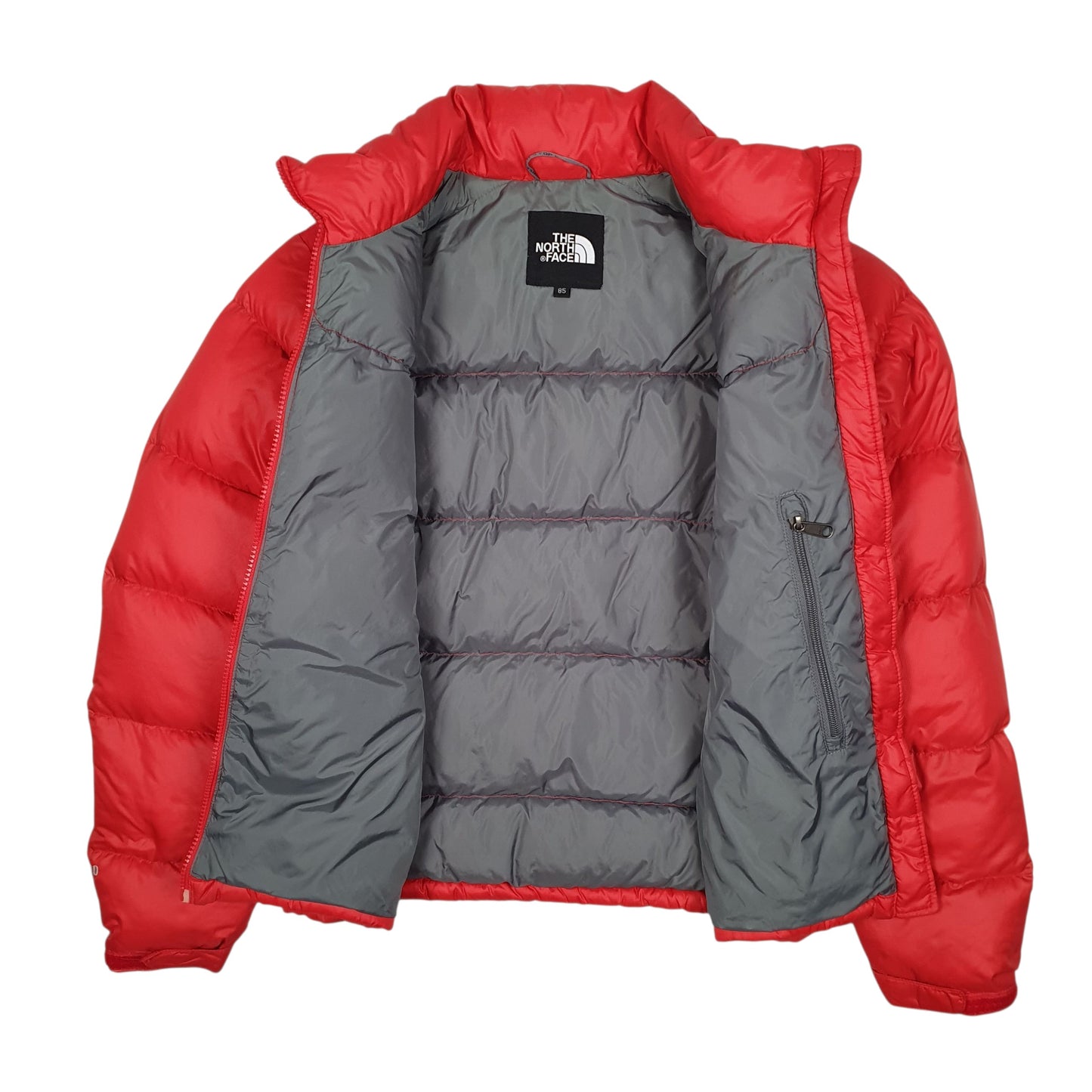Mens Red The North Face Nuptse  Coat