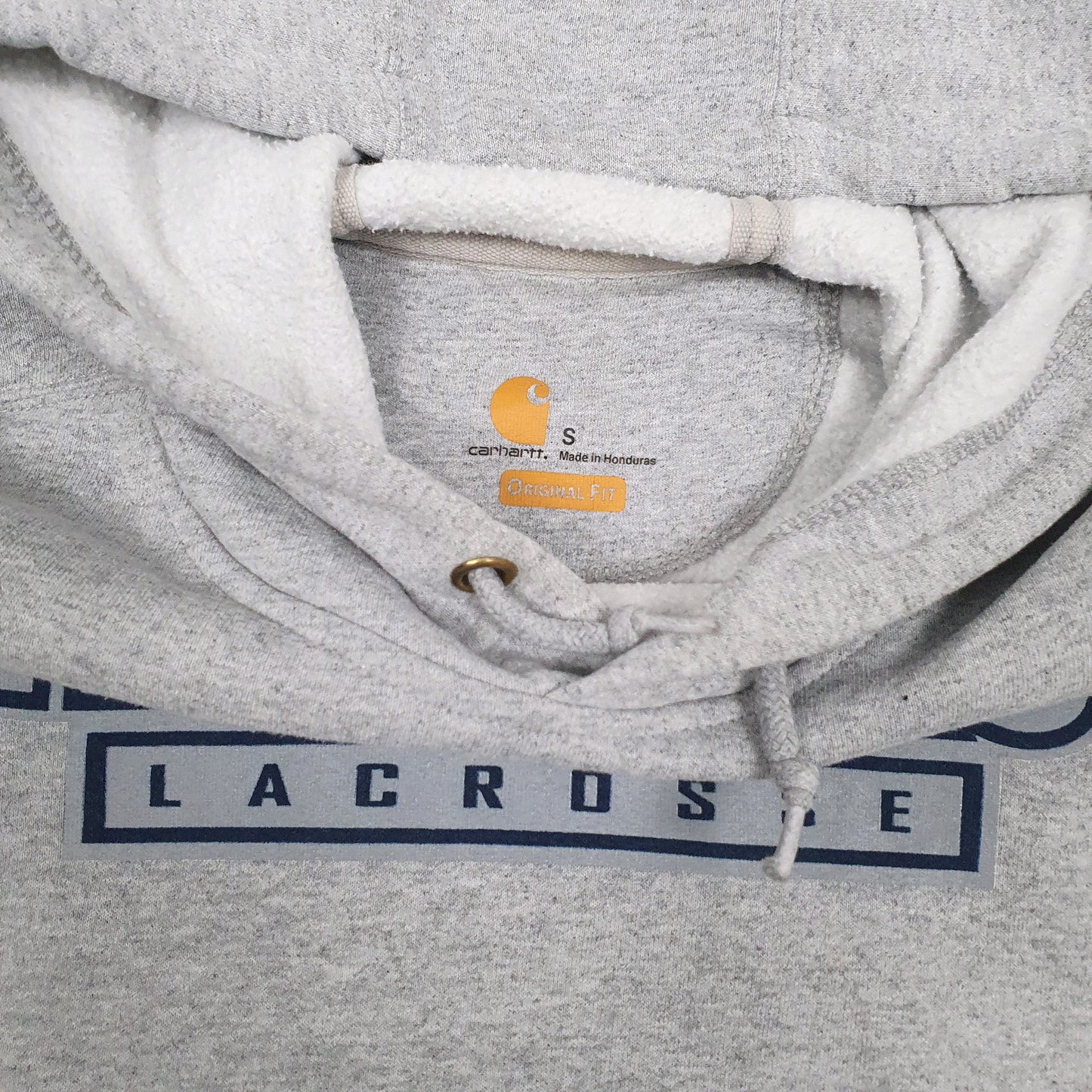 Mens Grey Carhartt Hammers Lacrosse Original Fit Hoodie Jumper