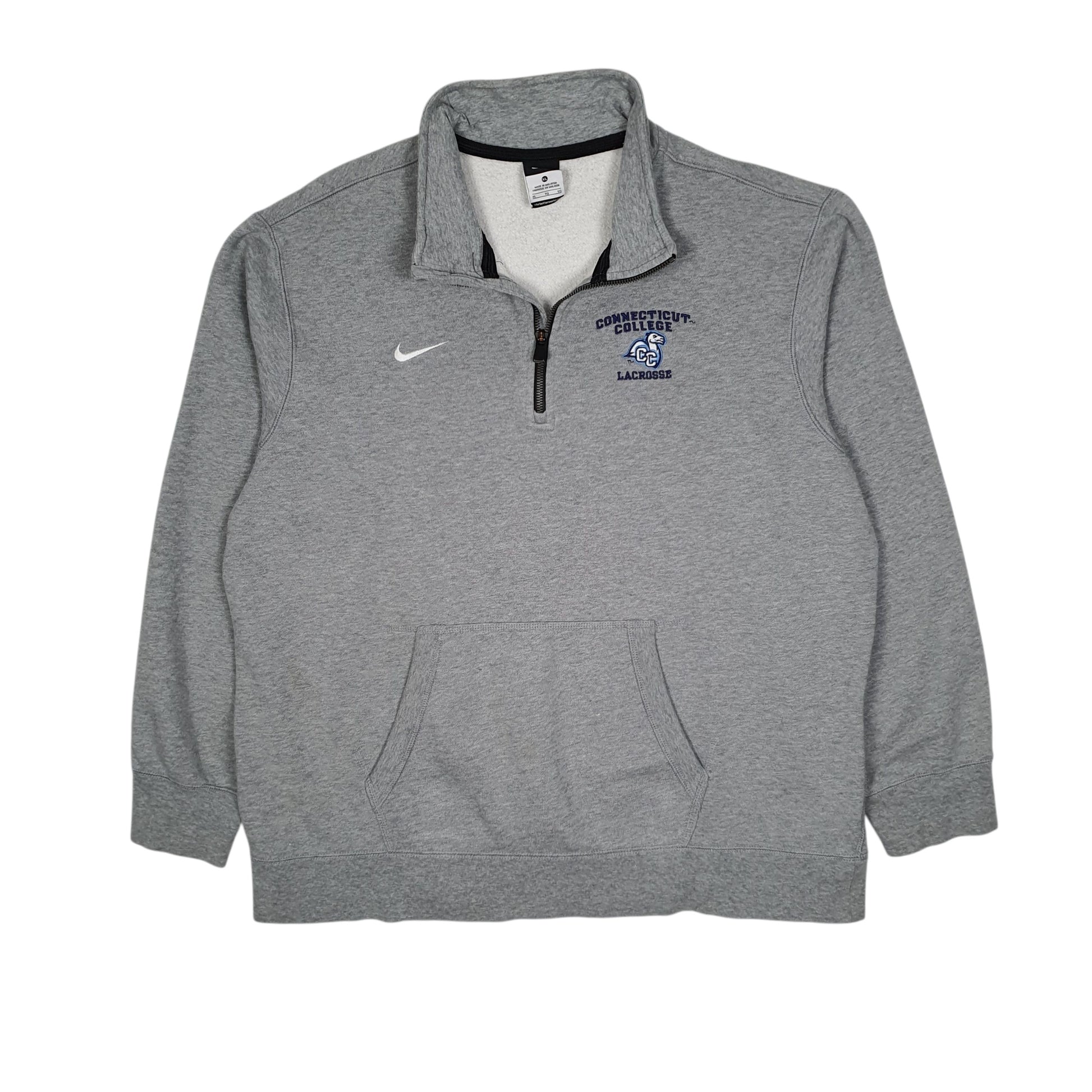 Mens Grey Nike Connectivity College Lacrosse Quarter Zip Jumper