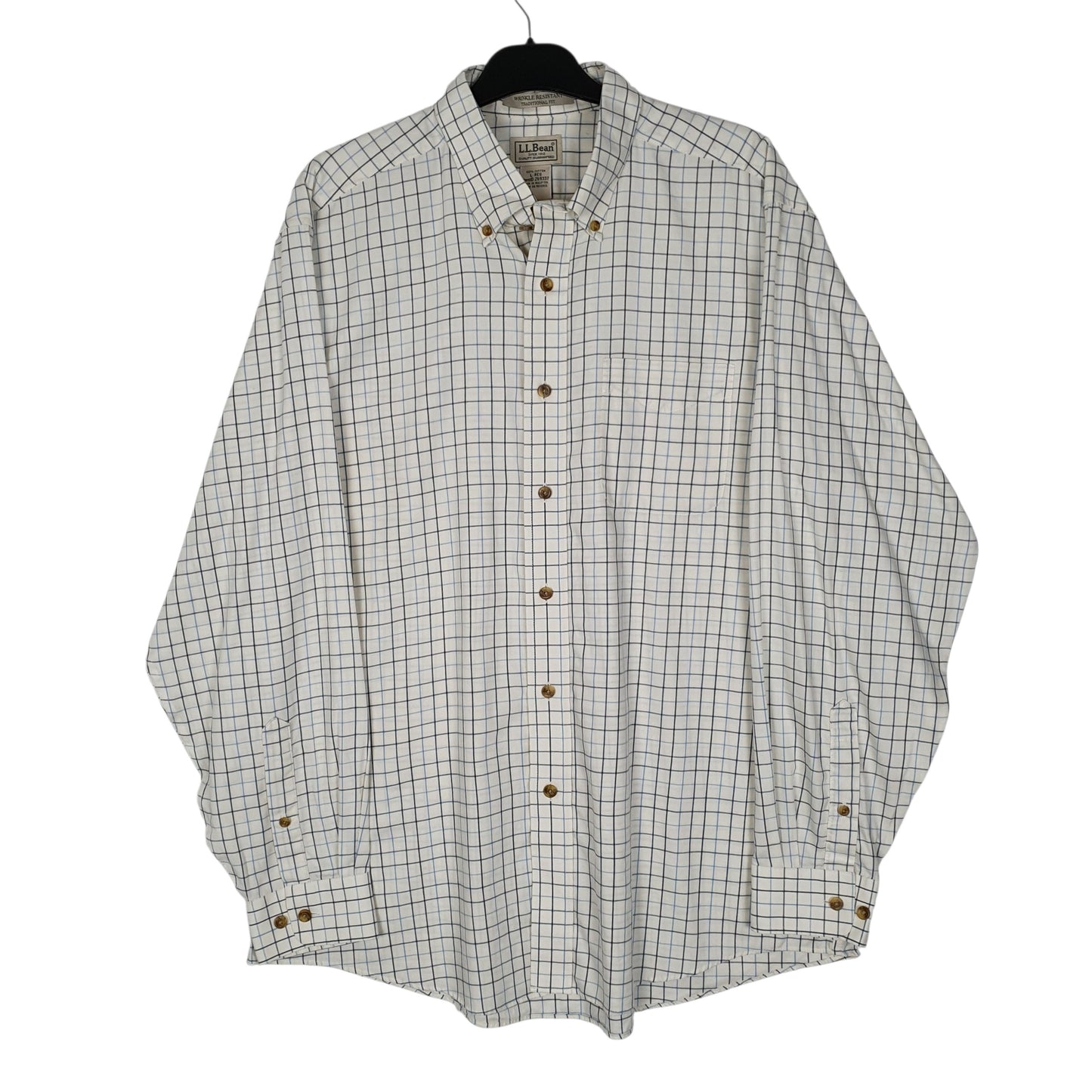 Mens Cream L.L.Bean  Long Sleeve Shirt