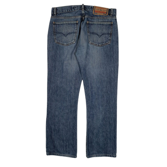 Mens Blue Diesel  Quarter Zip Jeans