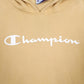 Mens Yellow Champion Spellout Hoodie Jumper