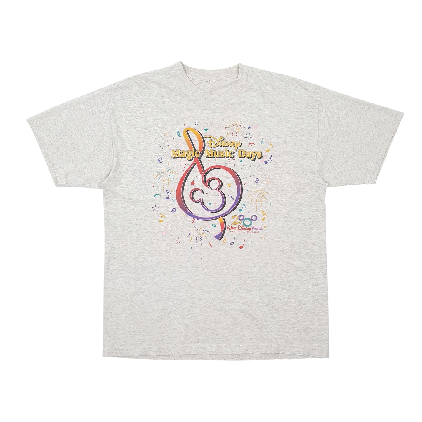 Mens Grey Disney Vintage 00s Short Sleeve T Shirt