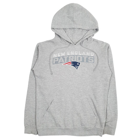 Mens Grey NFL New England Patriots Hoodie Jumper