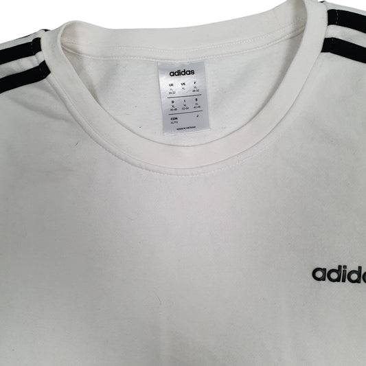 Womens White Adidas  Crewneck Jumper