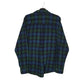 Mens Navy Woolrich Thick Flannel Plaid  Shirt