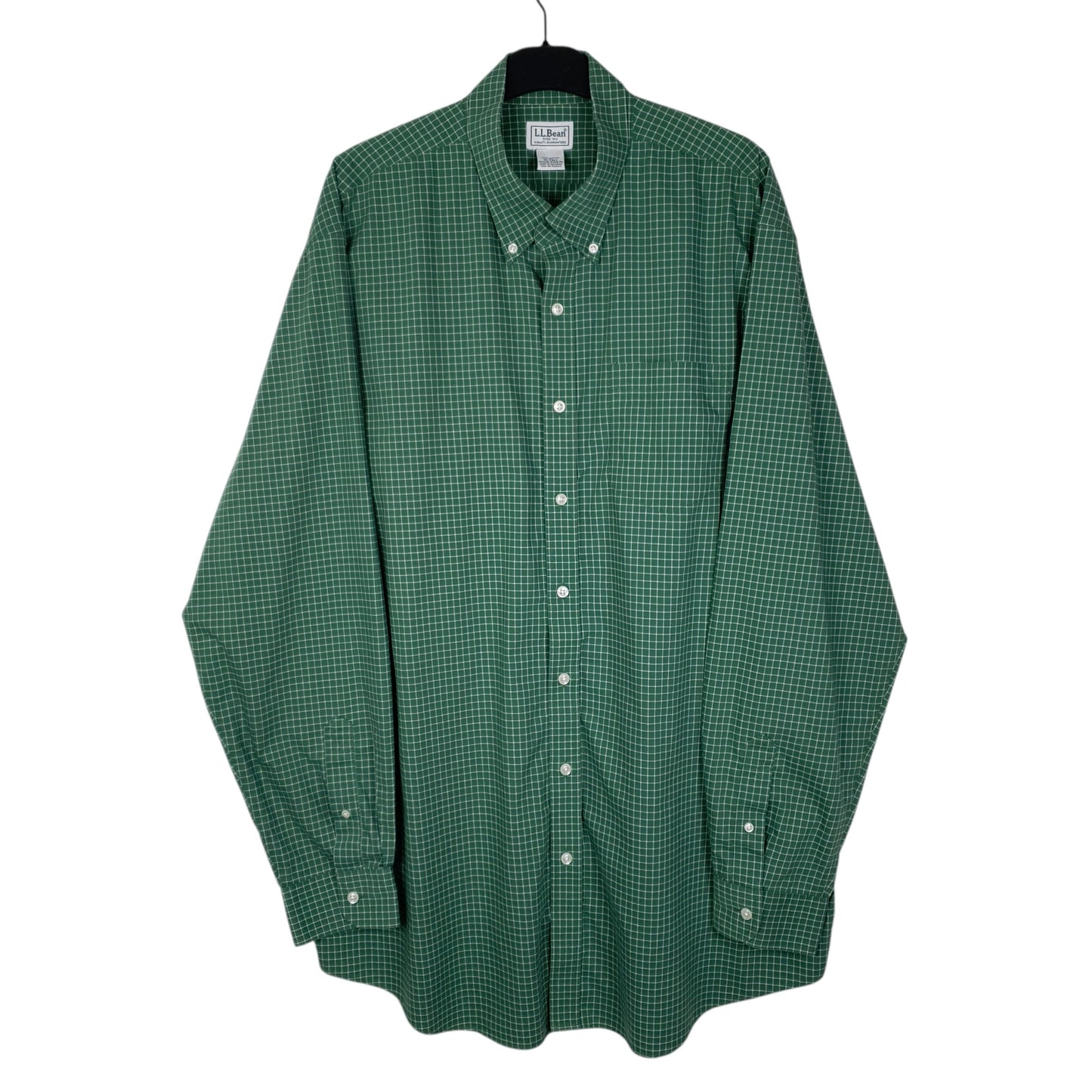 Mens Green L.L.Bean  Long Sleeve Shirt