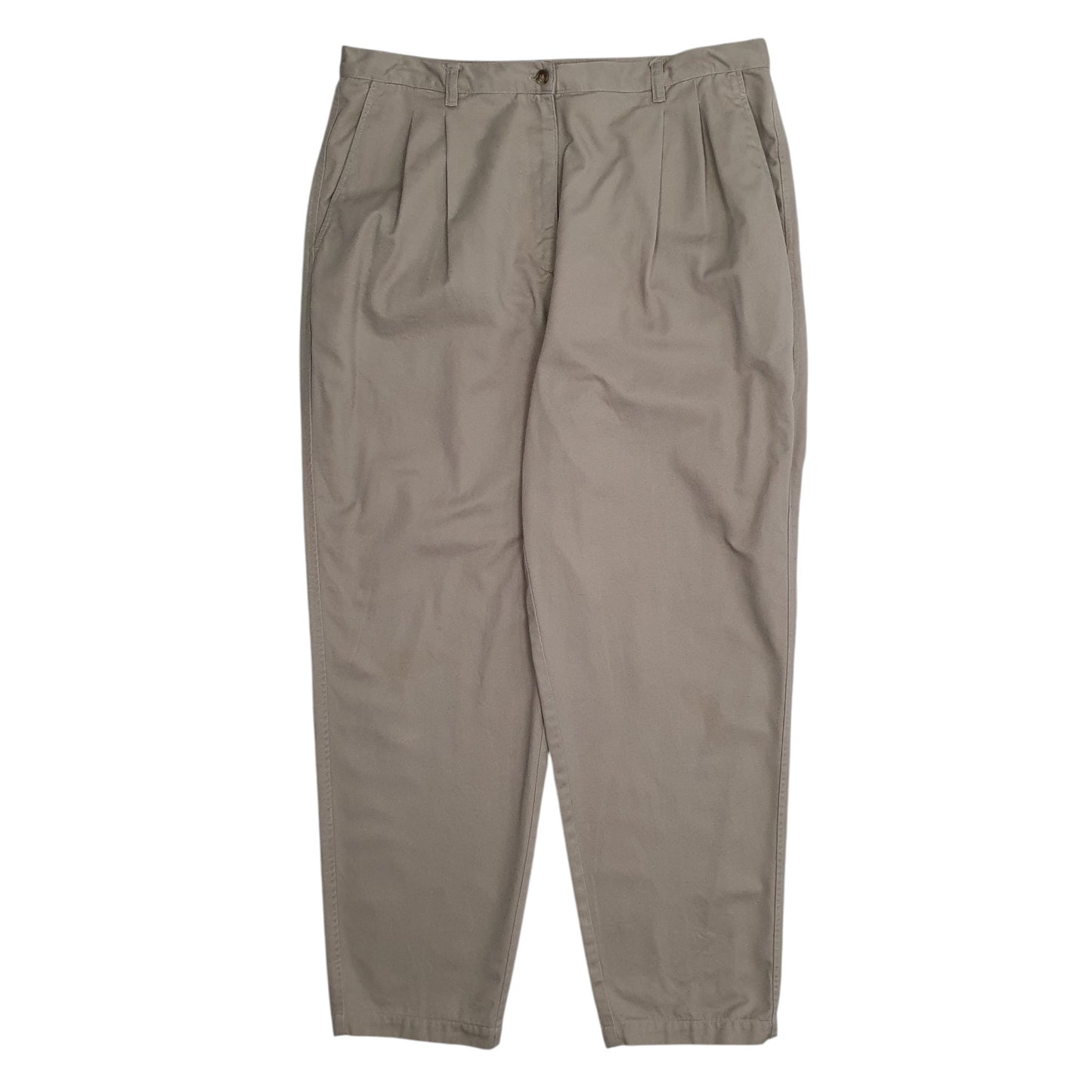 Womens Beige Ralph Lauren Double Pleated Chino Trousers