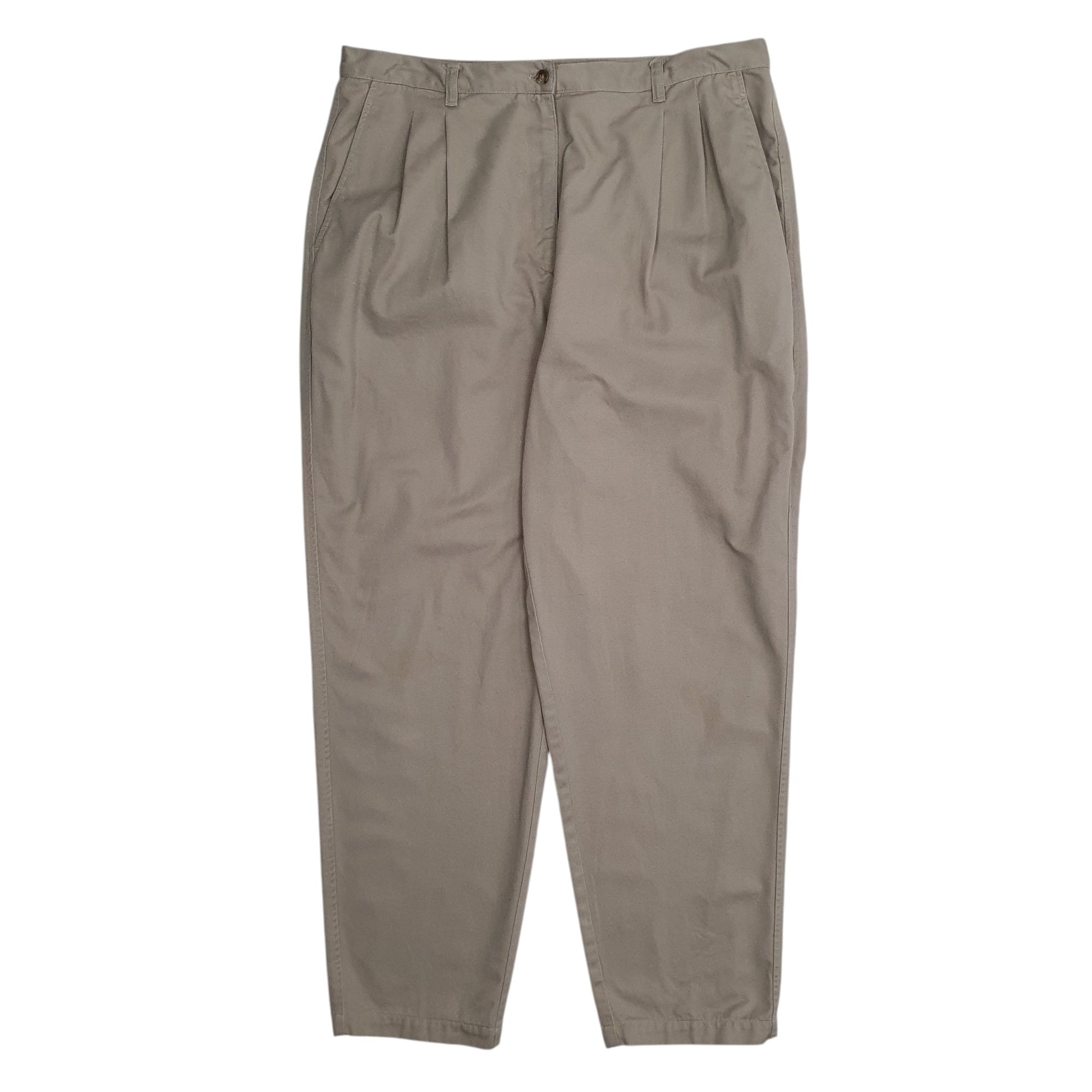 Womens Beige Ralph Lauren Double Pleated Chino Trousers