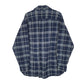 Mens Navy L.L.Bean Thick Plaid Chamois  Shirt