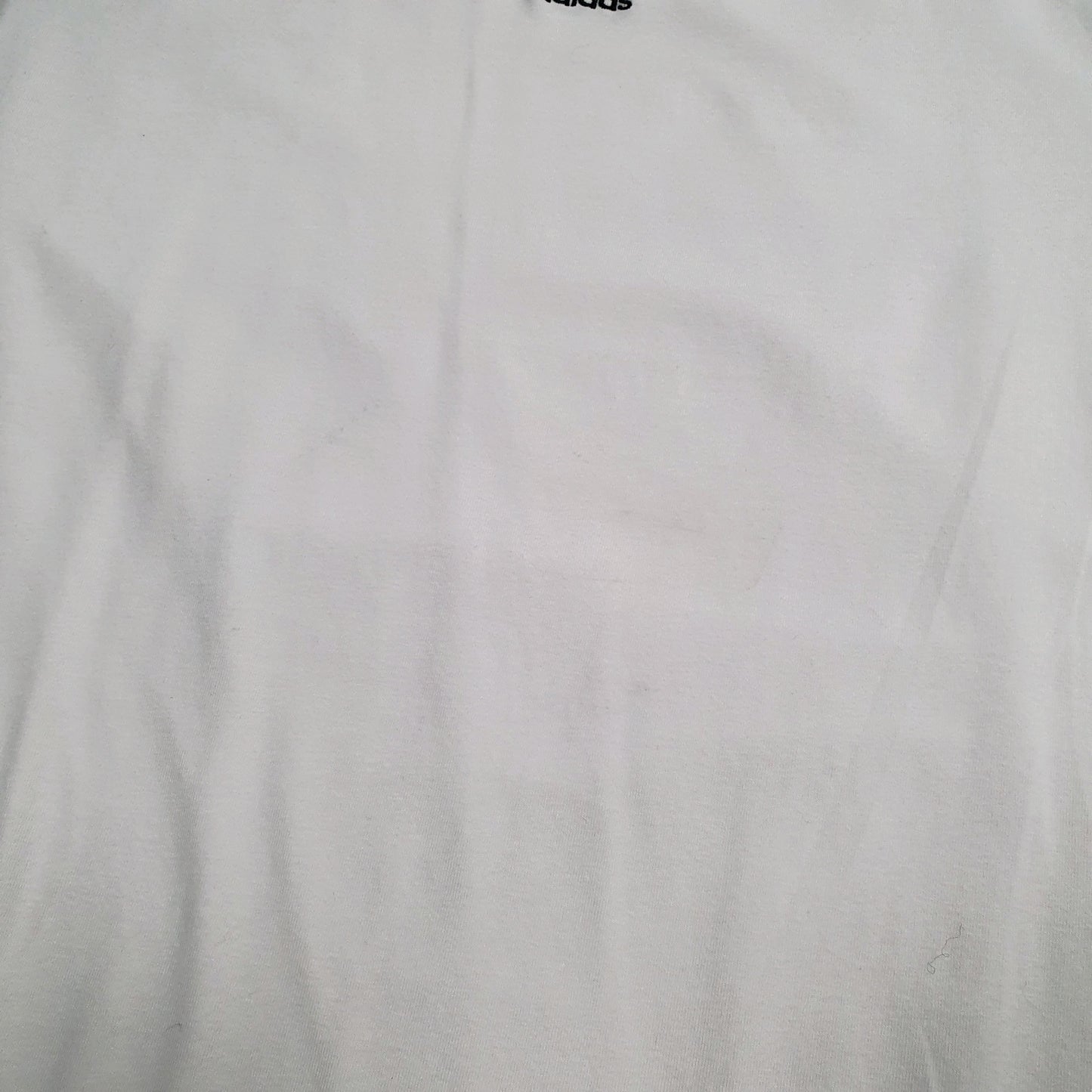 Womens White Adidas Lightweight Crewneck Jumper