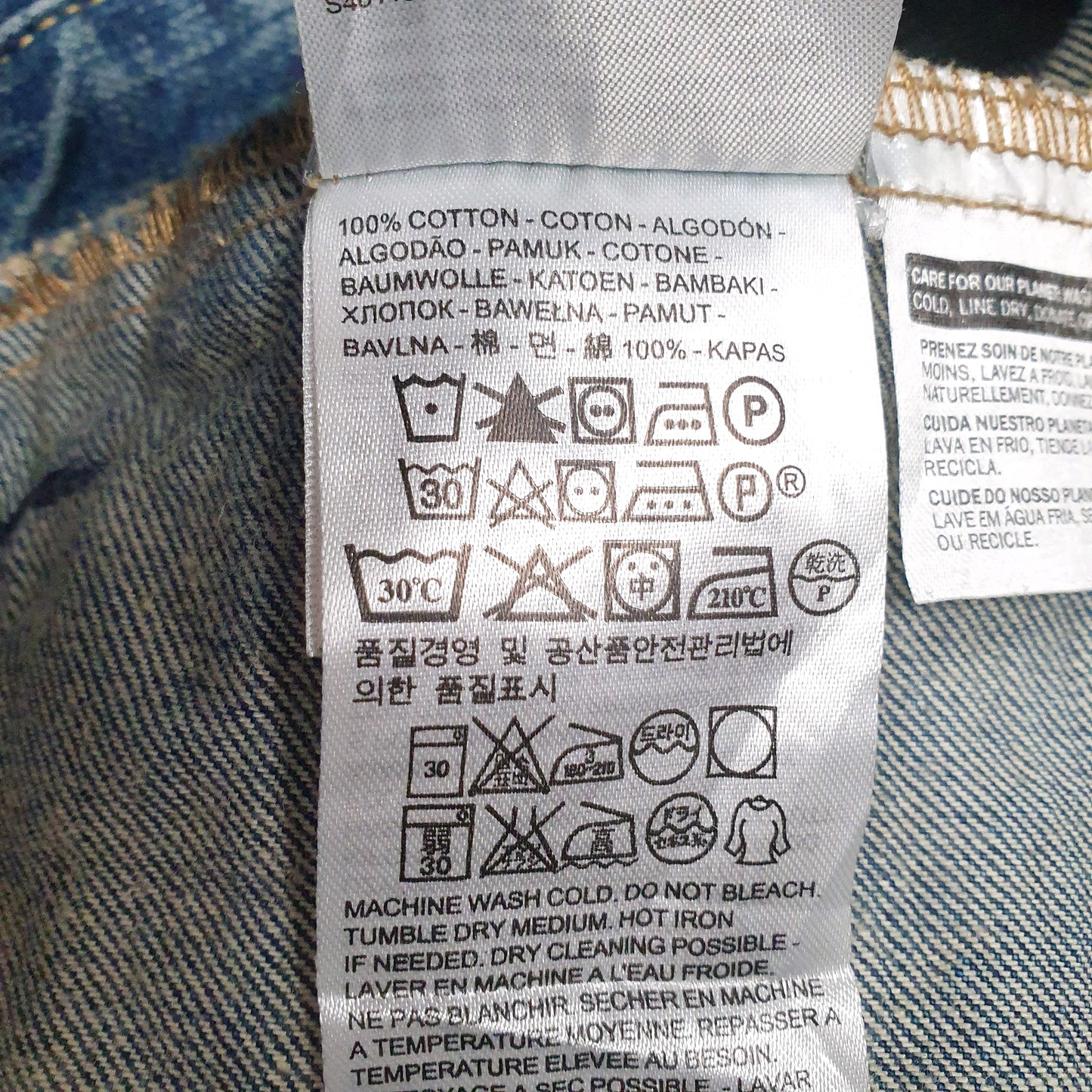 Mens Blue Levis Type 3 Trucker  Coat