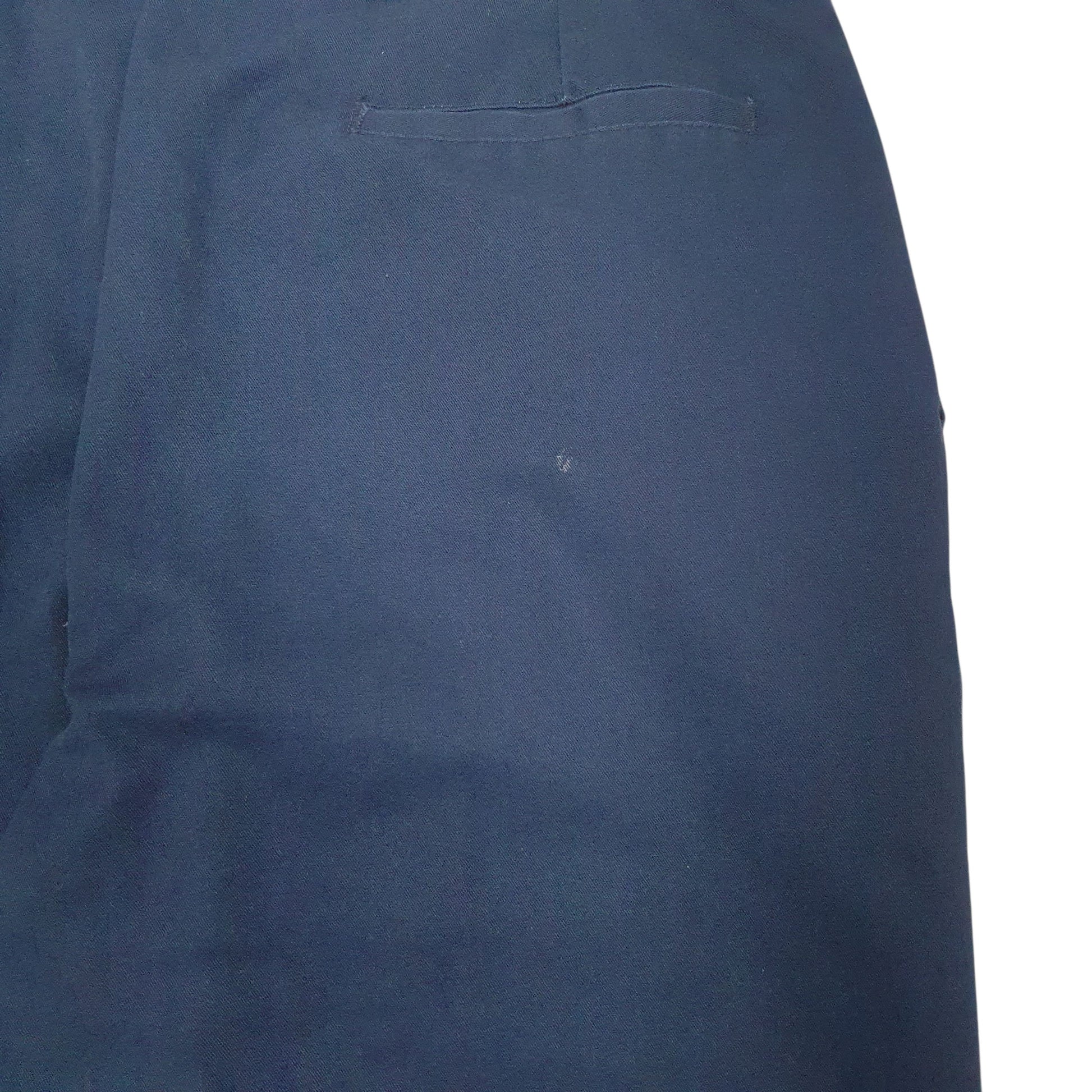 Mens Navy Red Kap Pleated  Trousers