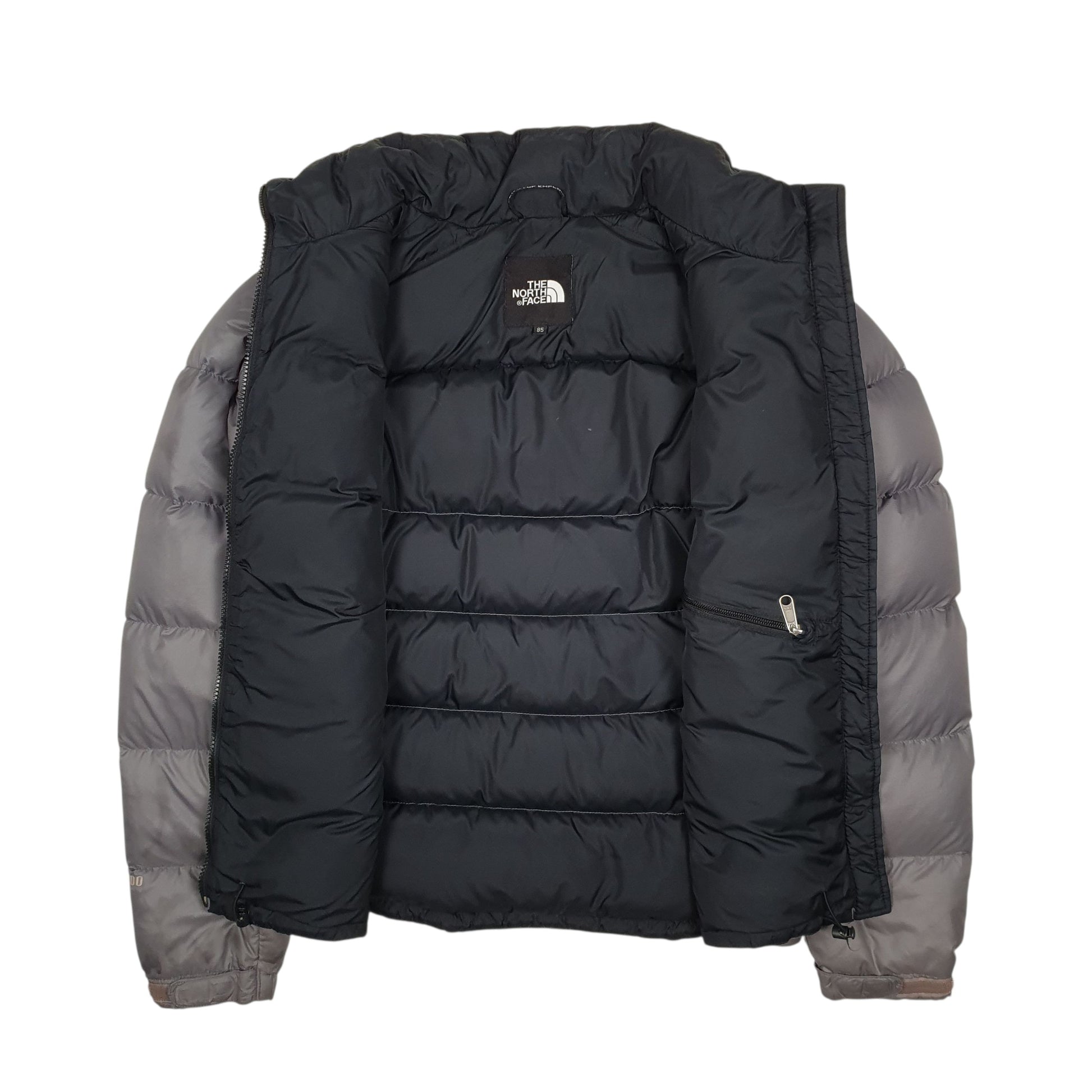 Mens Grey The North Face Nuptse  Coat